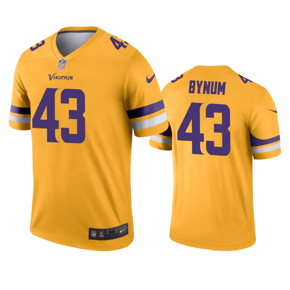 Camryn Bynum Minnesota Vikings Inverted Legend Gold Game Jersey