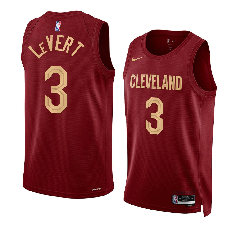 Caris LeVert Cleveland Cavaliers 2022-23 Icon Edition Wine Swingman Jersey