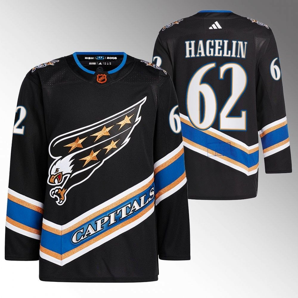Carl Hagelin Washington Capitals 2022 Reverse Retro Black Swingman Jersey