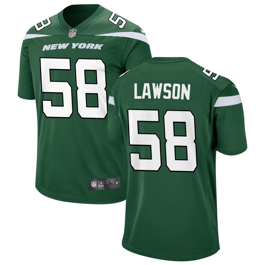 Carl Lawson New York Jets Green Game Jersey