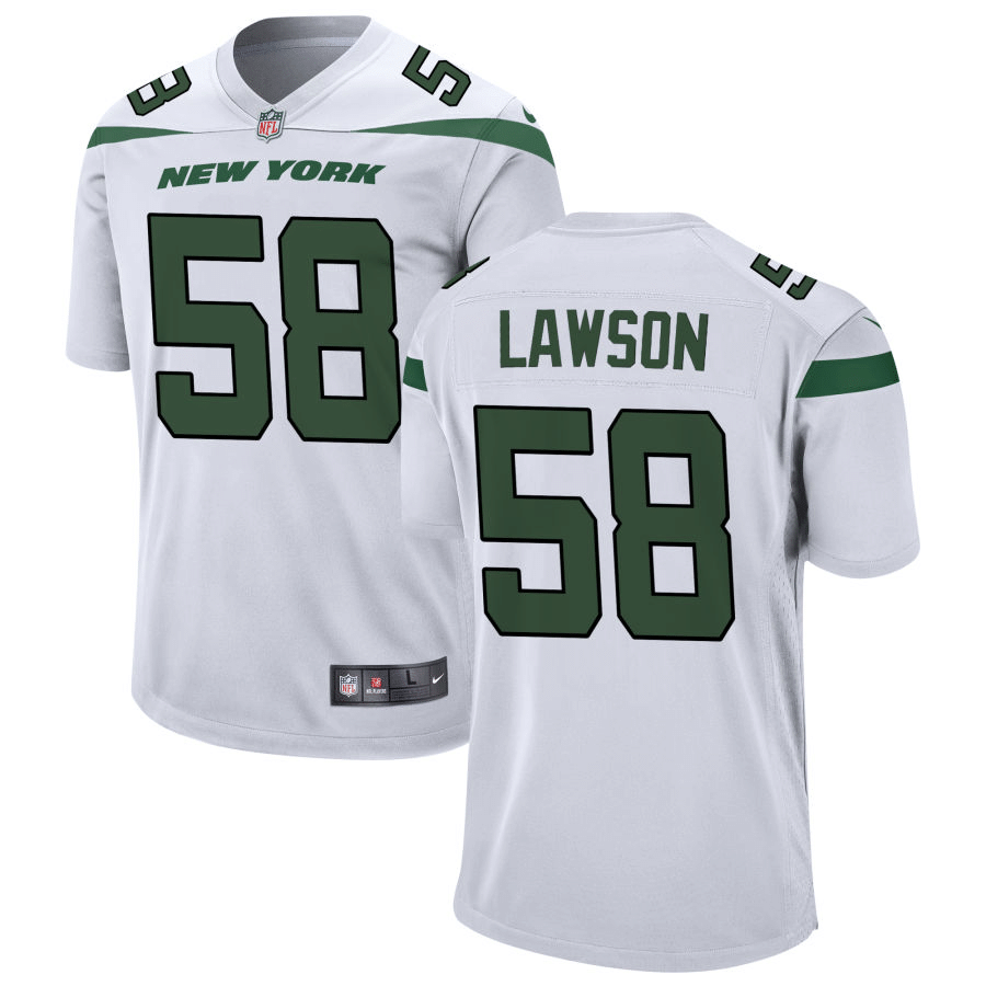 Carl Lawson New York Jets White Game Jersey