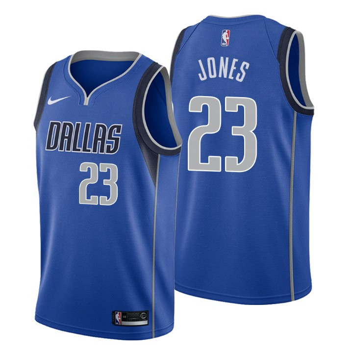 Carlik Jones Dallas Mavericks 2021-22 Icon Blue Swingman Jersey