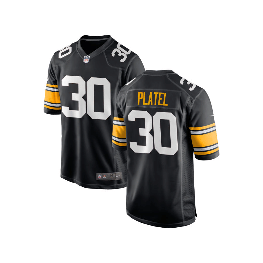 Carlins Platel Pittsburgh Steelers Alternate Black Game Jersey