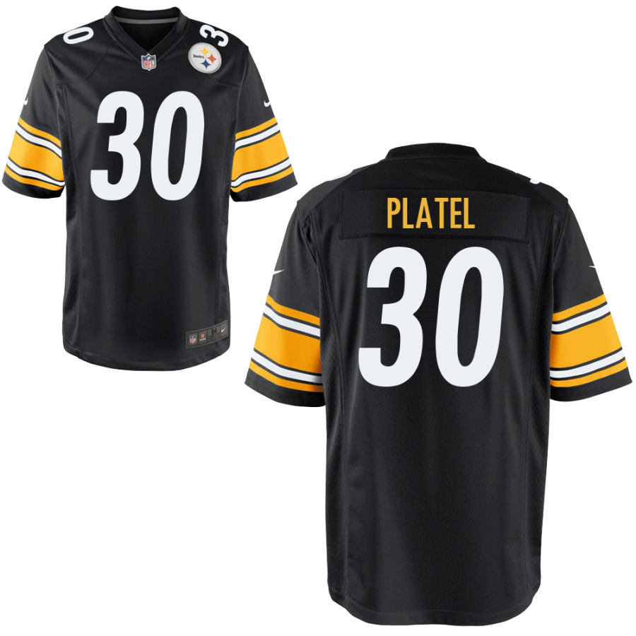 Carlins Platel Pittsburgh Steelers Black Game Jersey