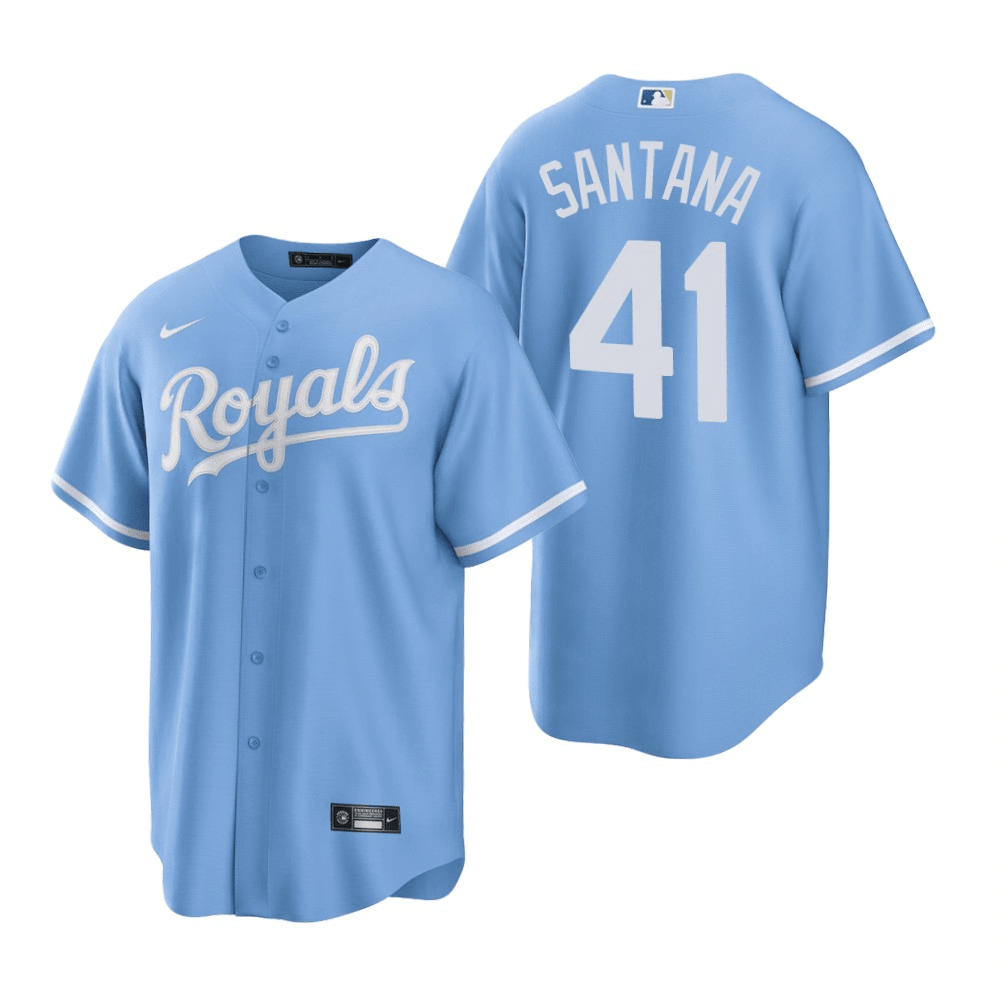 Carlos Santana Kansas City Royals Alternate Blue Baseball Player Jersey