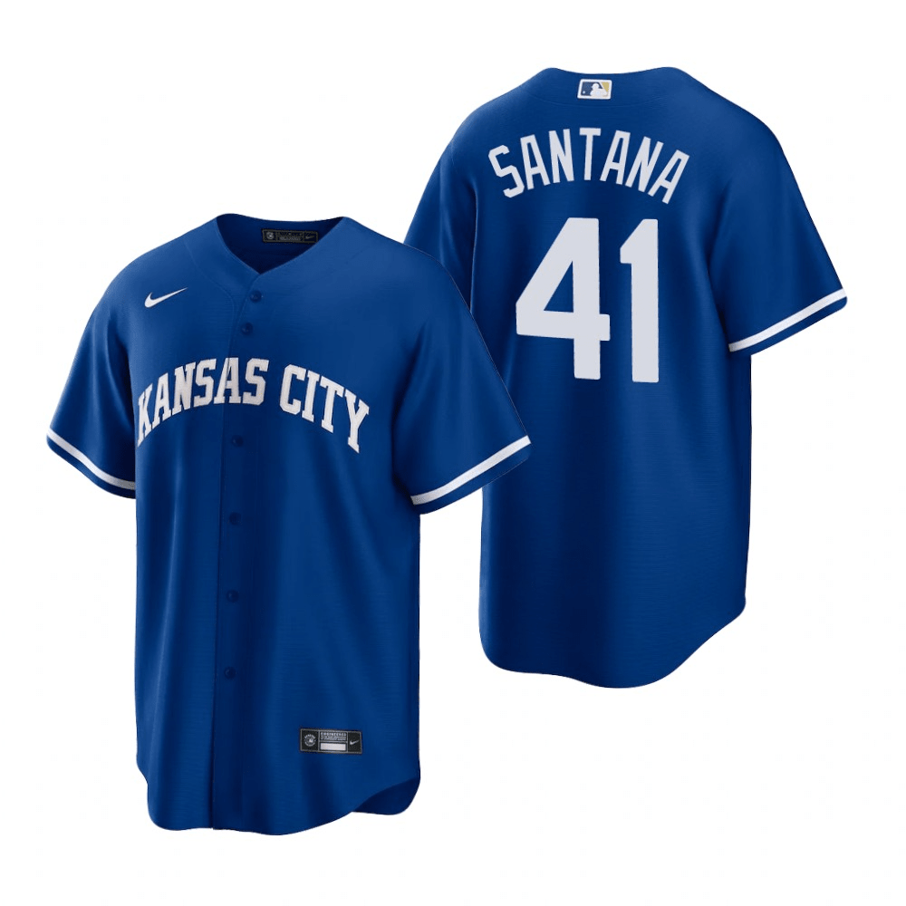 Carlos Santana Kansas City Royals Alternate Royal Baseball Player Jersey