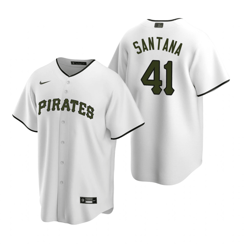 Carlos Santana Pittsburgh Pirates Alternate White Baseball Player Jersey