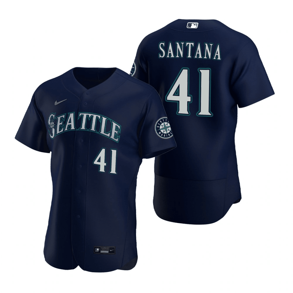 Carlos Santana Seattle Mariners Alternate Navy Baseball Player Jersey