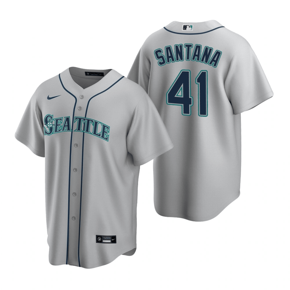 Carlos Santana Seattle Mariners Road Gray Baseball Player Jersey