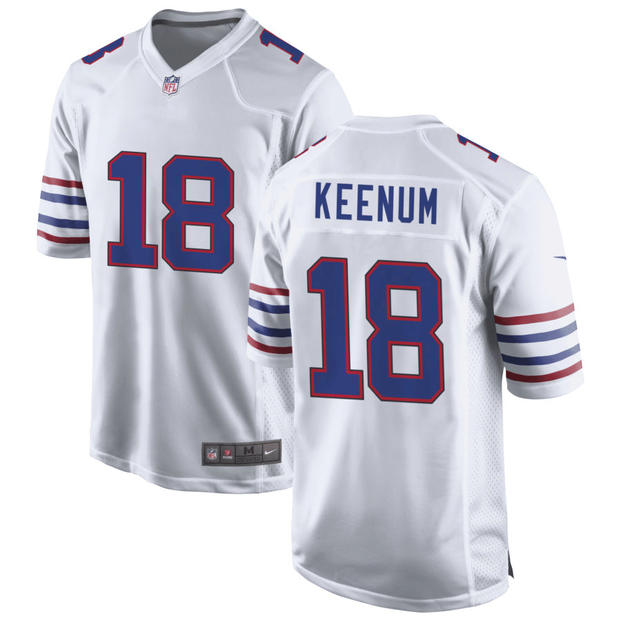 Case Keenum Buffalo Bills Alternate White Game Jersey