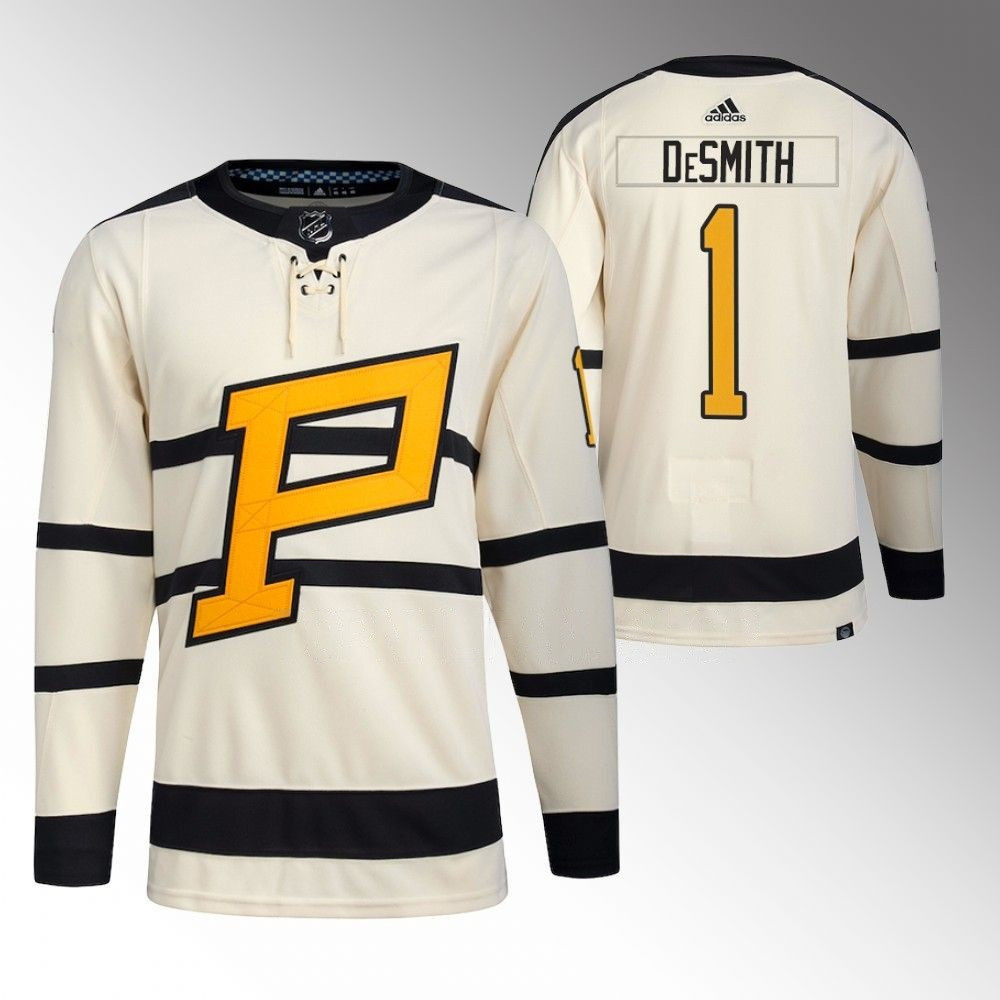 Casey DeSmith Pittsburgh Penguins 2023 Winter Classic Cream Player Swingman Jersey