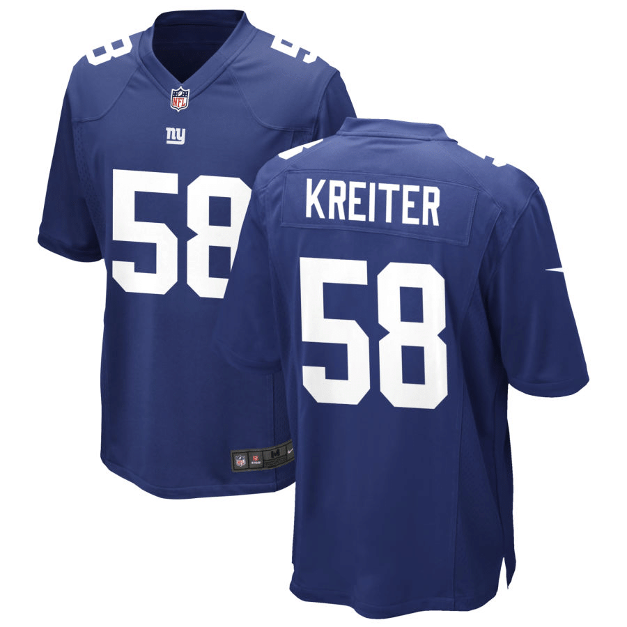 Casey Kreiter New York Giants Royal Game Jersey
