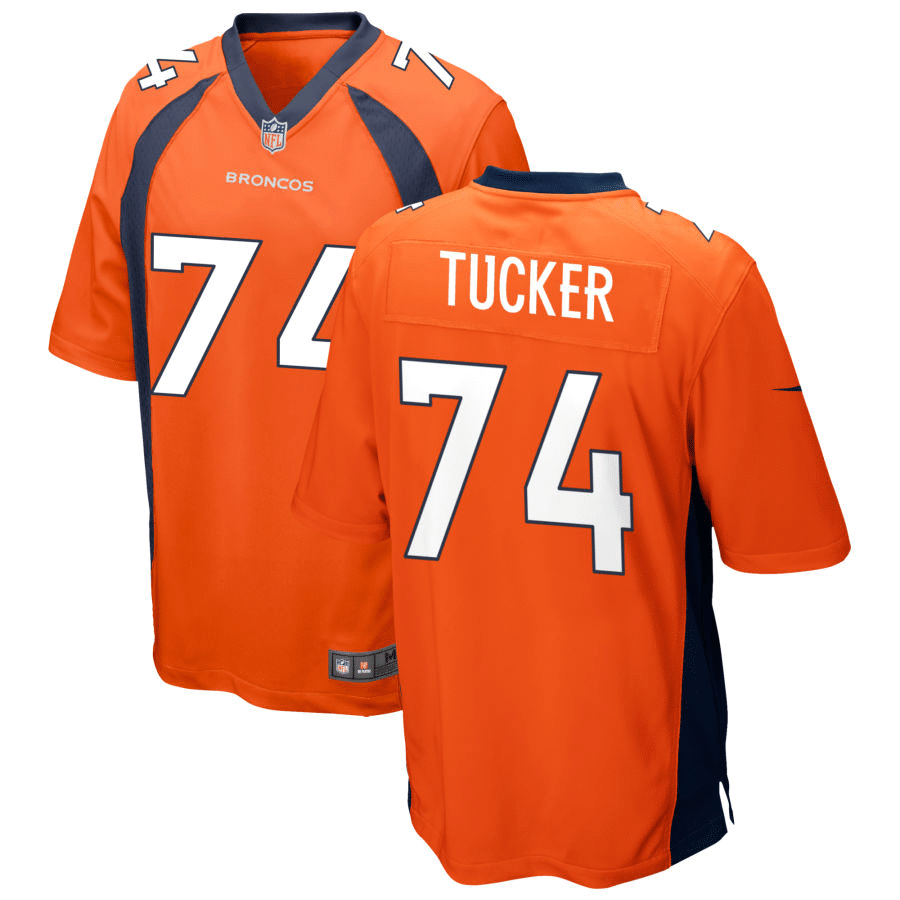 Casey Tucker Denver Broncos 2020 Orange Game Jersey