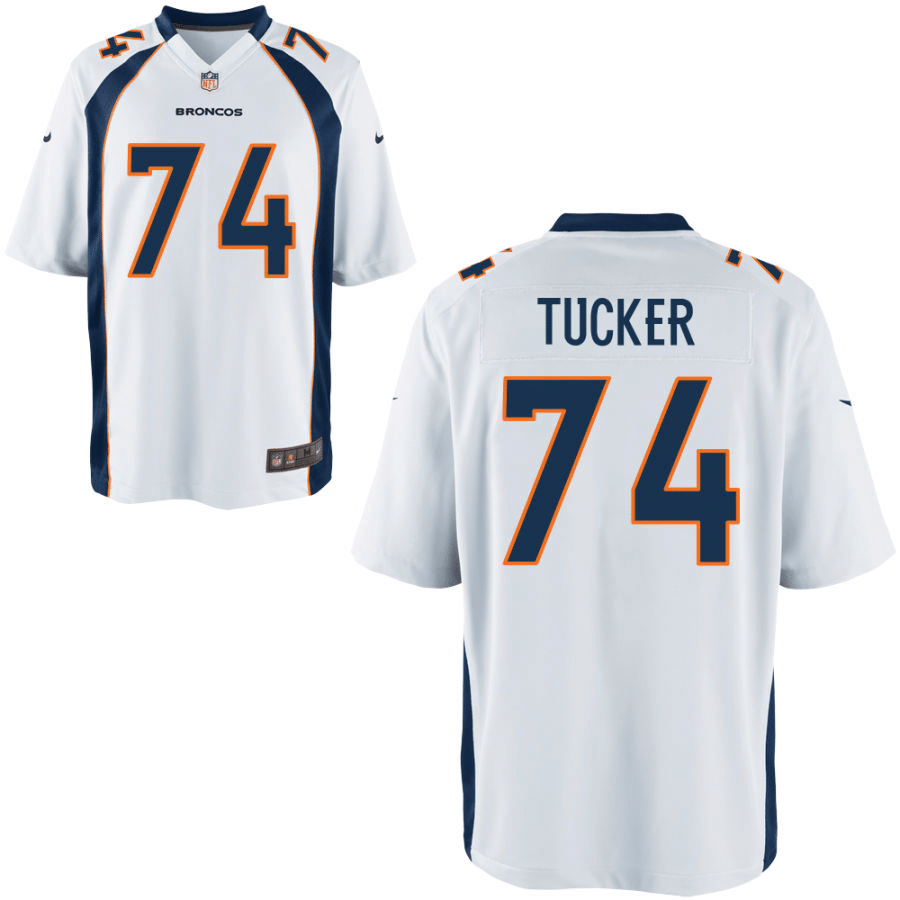 Casey Tucker Denver Broncos 2020 White Game Jersey