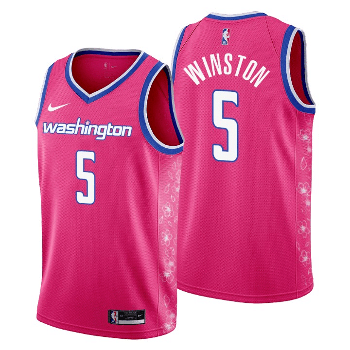Cassius Winston Washington Wizards 2022-23 City Edition Pink Swingman Jersey