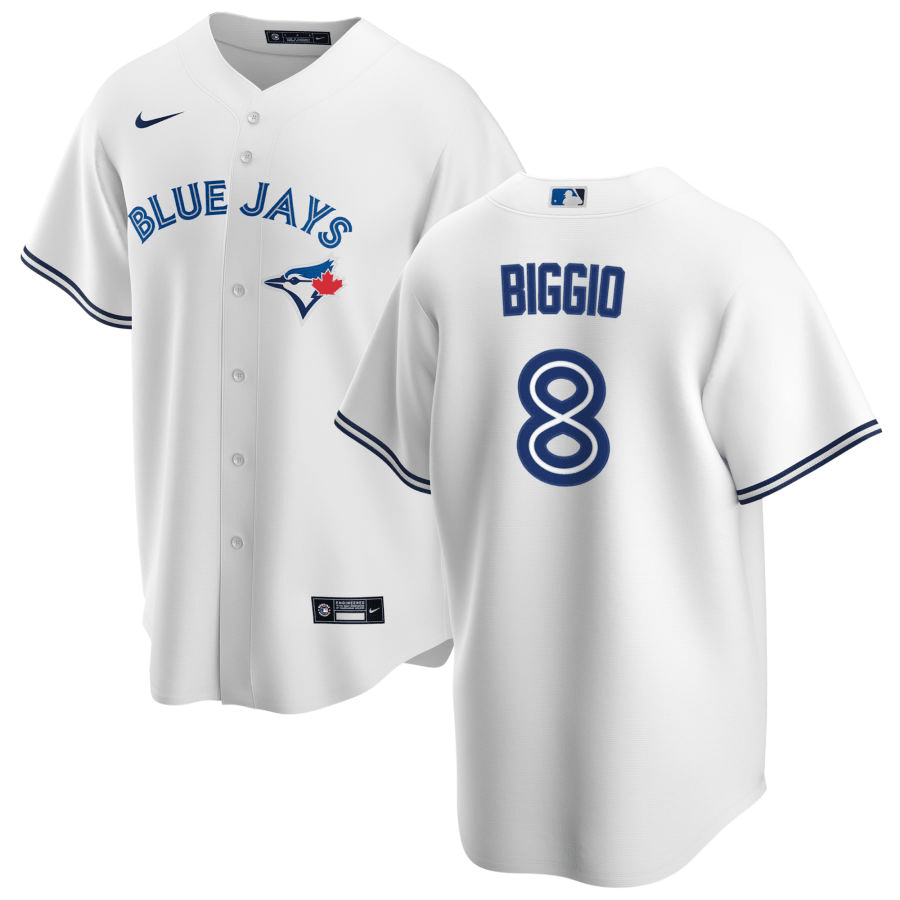 Cavan Biggio Toronto Blue Jays Home White Baseball Player Jersey
