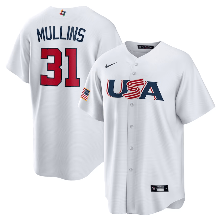 Cedric Mullins USA 2023 World Cup White Baseball Player Jersey