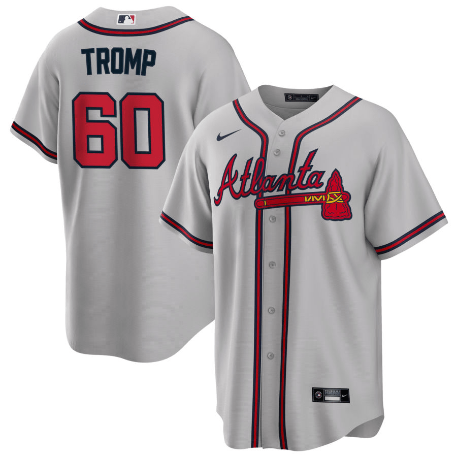 Chadwick Tromp Atlanta Braves Road Gray Baseball Player Jersey