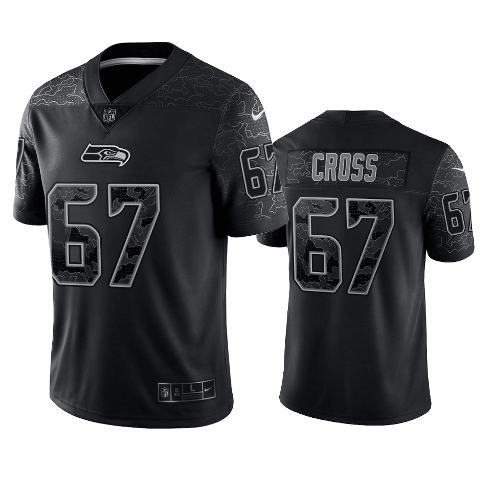 Charles Cross Seattle Seahawks RFLCTV Black Limited Jersey
