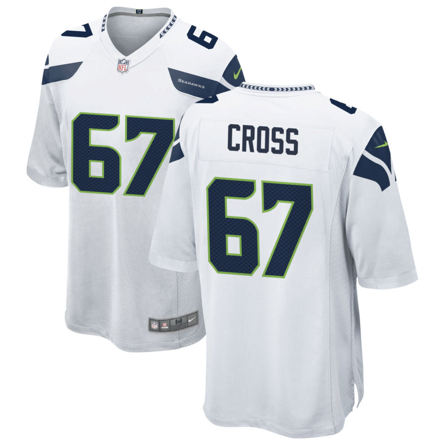 Charles Cross Seattle Seahawks White Game Jersey