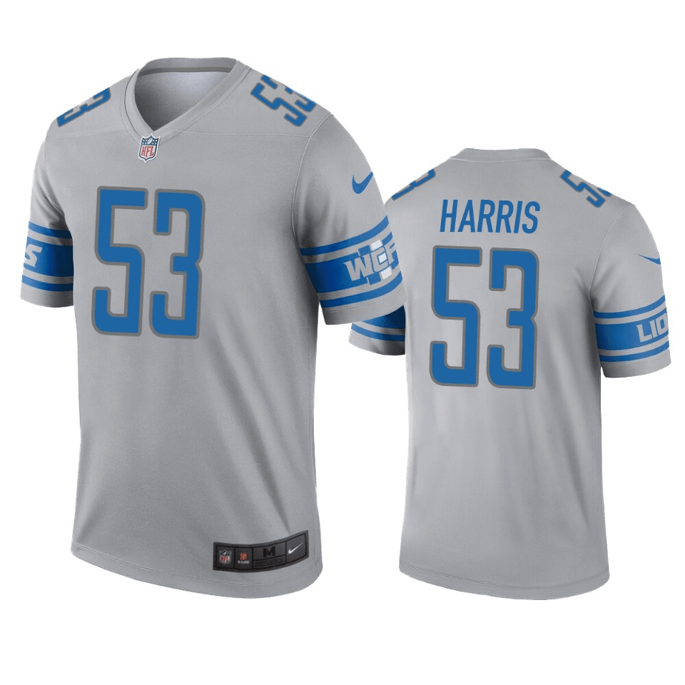 Charles Harris Detroit Lions Inverted Legend Gray Game Jersey
