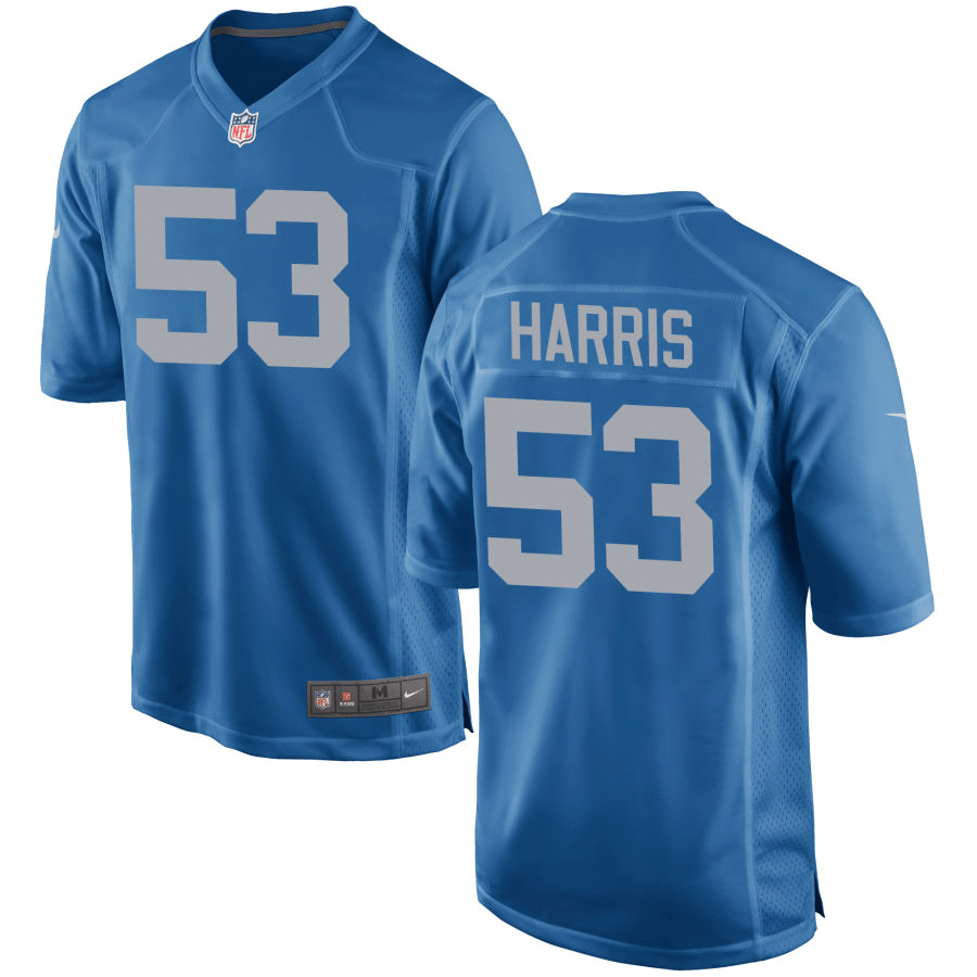Charles Harris Detroit Lions Throwback Blue Game Jersey