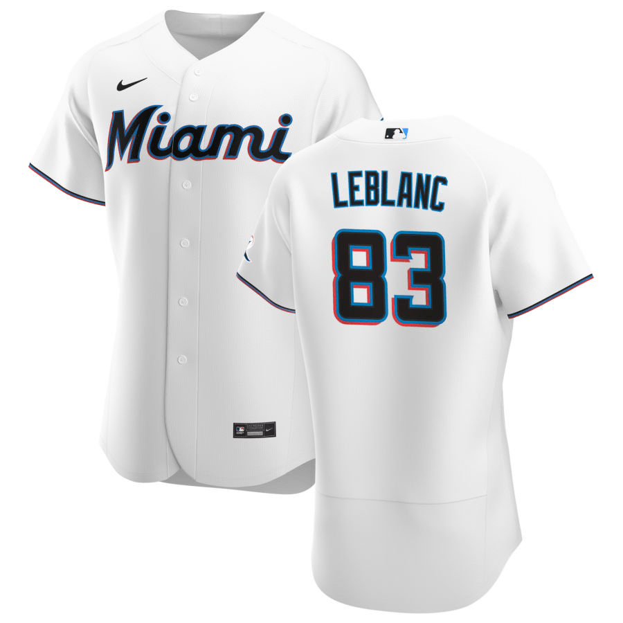 Charles Leblanc Miami Marlins Home White Baseball Player Jersey