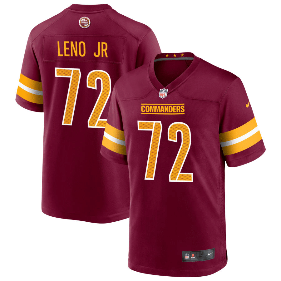 Charles Leno Jr Washington Commanders Burgundy Game Jersey