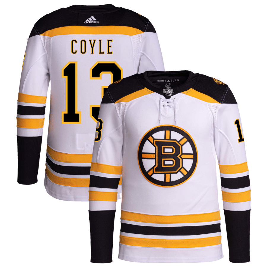 Charlie Coyle Boston Bruins Away White Player Swingman Jersey