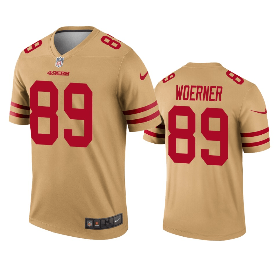 Charlie Woerner San Francisco 49ers Inverted Legend Gold Game Jersey