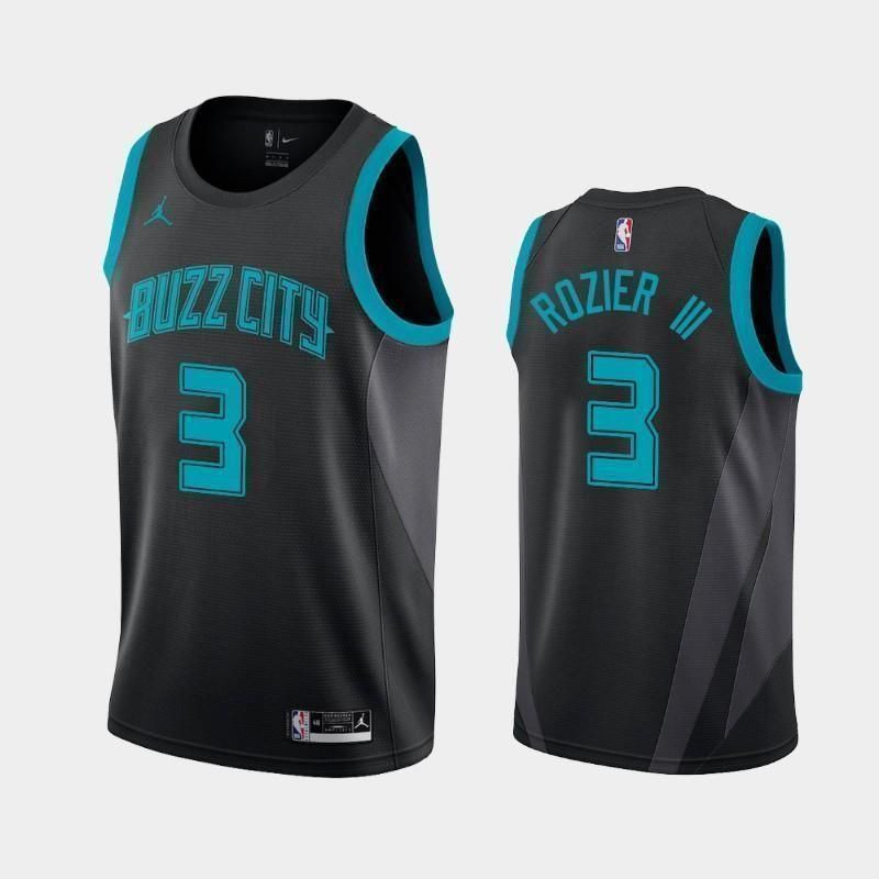 Charlotte Hornets #3 Terry Rozier III City Black Swingman Jersey