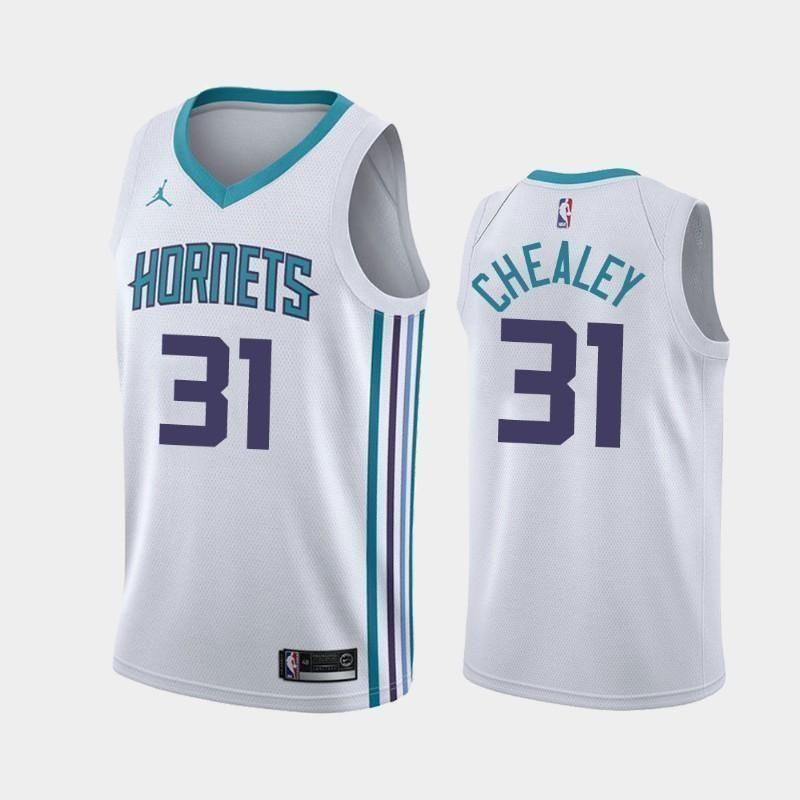 Charlotte Hornets #31 Joe Chealey Association White Swingman Jersey
