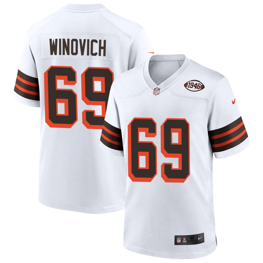 Chase Winovich Cleveland Browns 1946 Alternate White Game Jersey