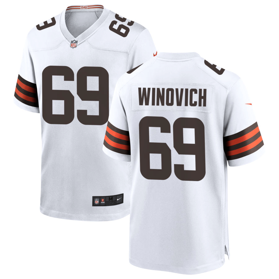 Chase Winovich Cleveland Browns 2020 White Game Jersey