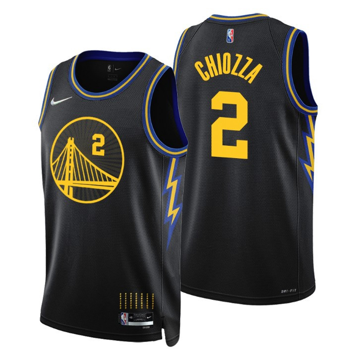 Chris Chiozza Golden State Warriors 2021-22 City Black Swingman Jersey