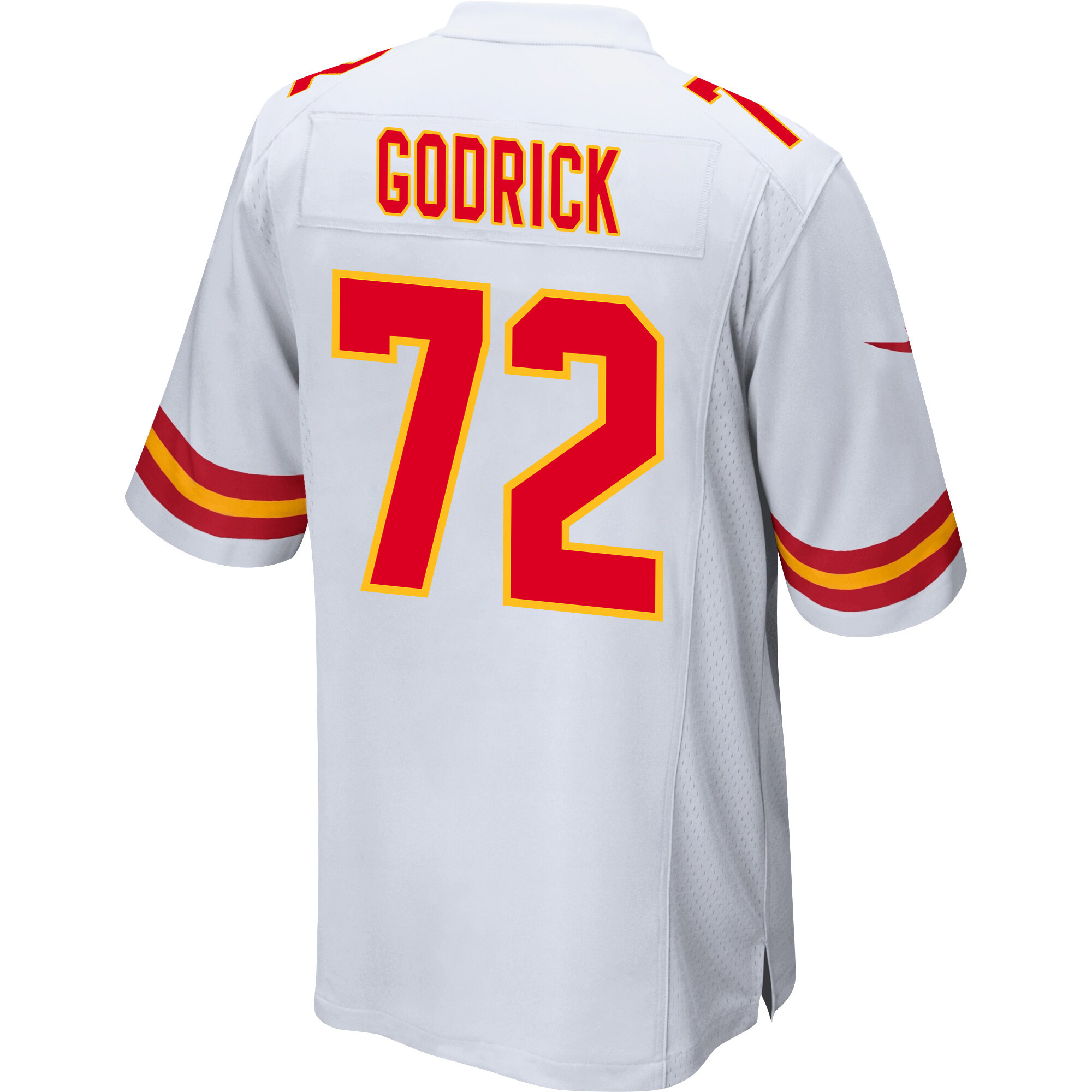 Chukwuebuka Godrick 72 Kansas City Chiefs Super Bowl LVIII Patch Game Men Jersey - White