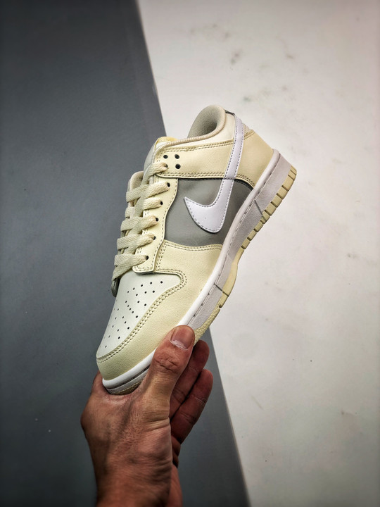 Custom Nike Dunk Low Coconut Milk Grey
