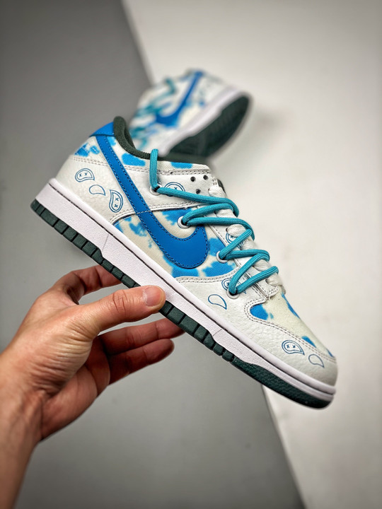 Custom Nike Dunk Low White Blue