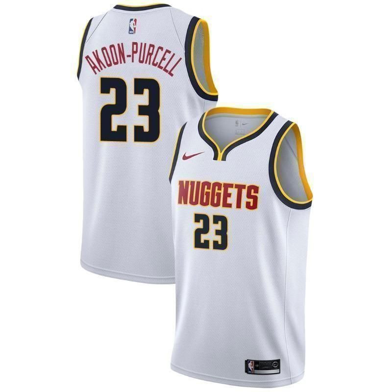 Denver Nuggets #23 DeVaughn Akoon-Purcell Association White Swingman Jersey