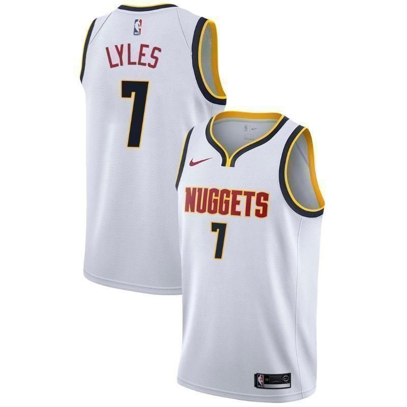 Denver Nuggets #7 Trey Lyles Association White Swingman Jersey