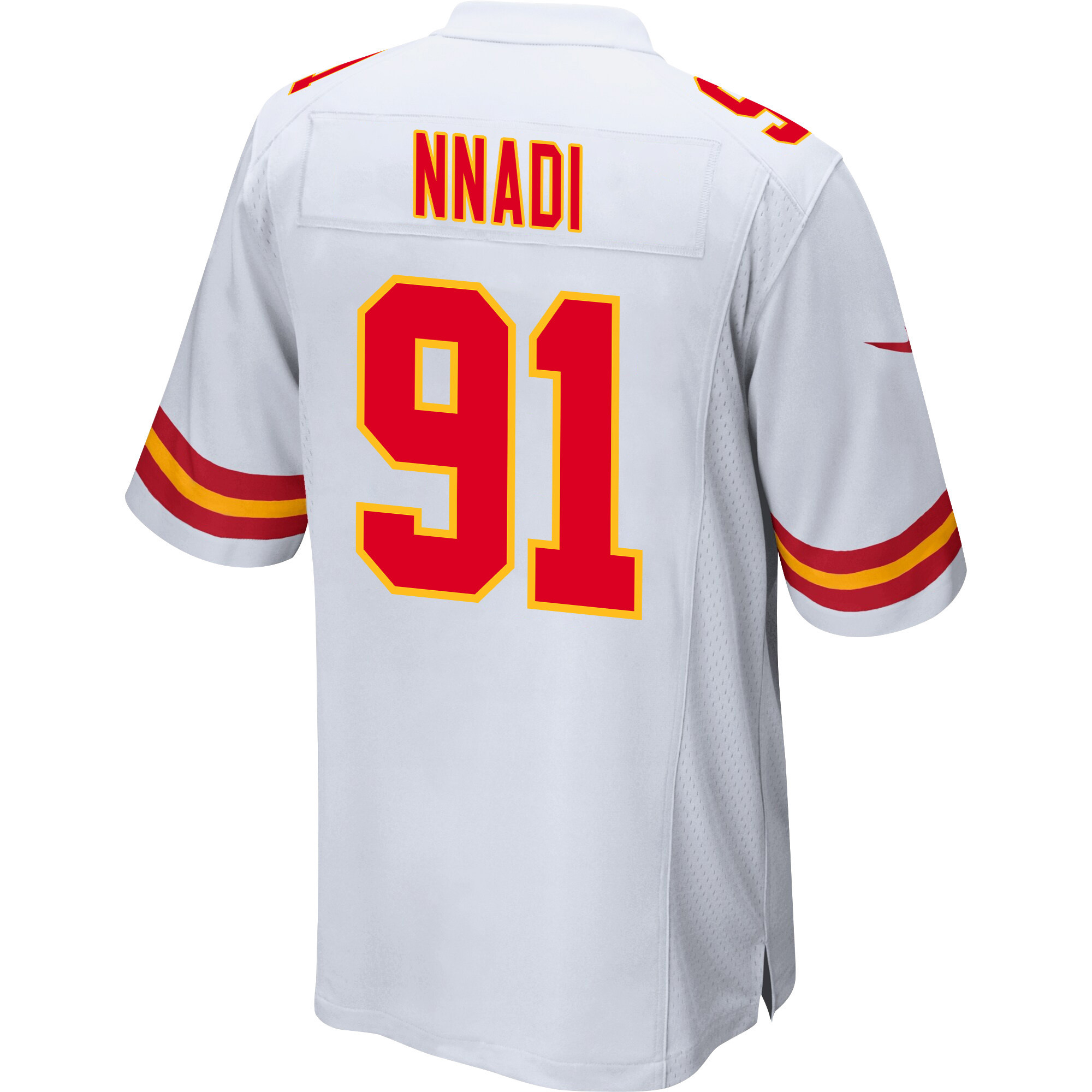 Derrick Nnadi 91 Kansas City Chiefs Super Bowl LVIII Patch Game Men Jersey - White