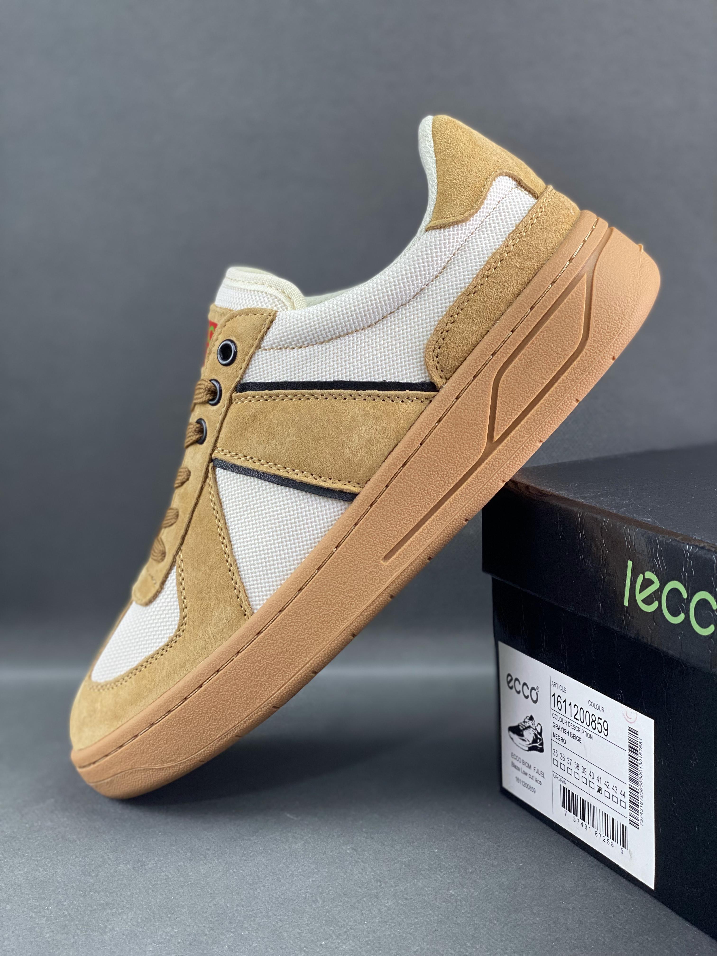 ecco Aibu new versatile casual style, purely handmade, the upper has neat and clear texture, original single quality splicing, sports breathable mesh, using ecco family technology, high-end fashion, simple and elegant casual sneakers. Size number: 39-449