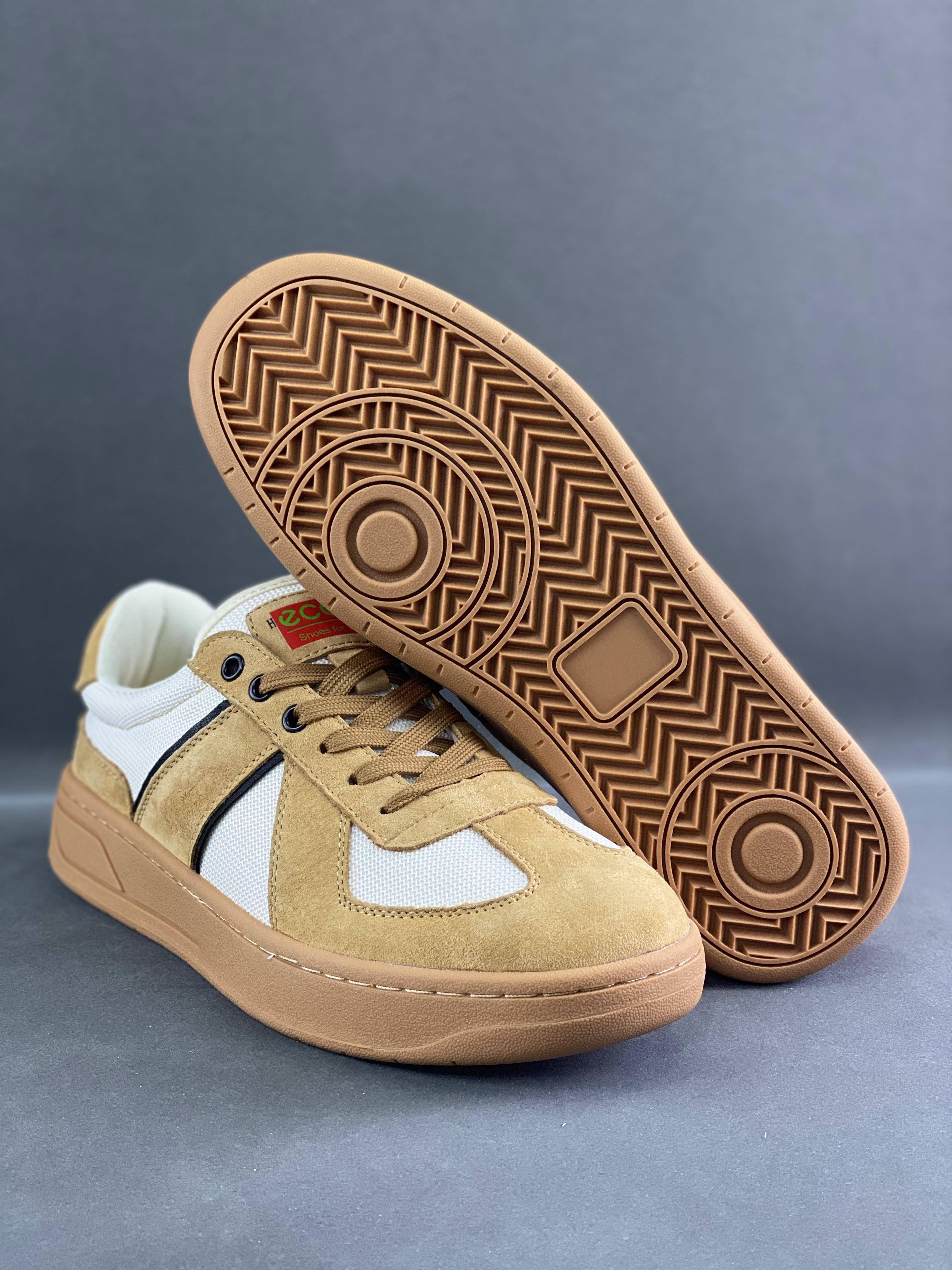 ecco Aibu new versatile casual style, purely handmade, the upper has neat and clear texture, original single quality splicing, sports breathable mesh, using ecco family technology, high-end fashion, simple and elegant casual sneakers. Size number: 39-449