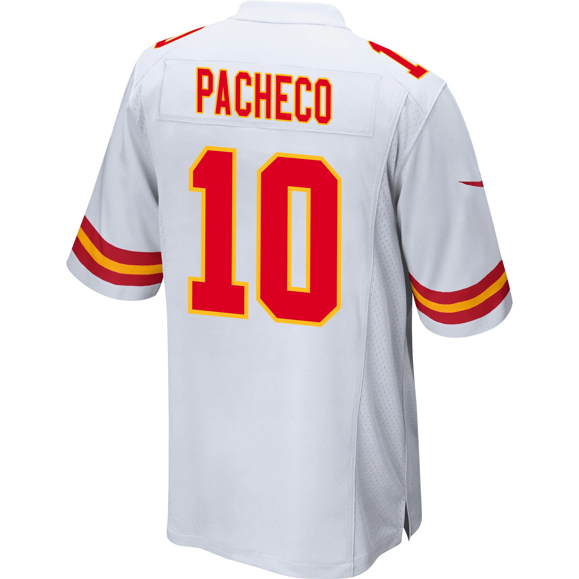 Isiah Pacheco 10 Kansas City Chiefs Super Bowl LVIII Patch Game Men Jersey - White