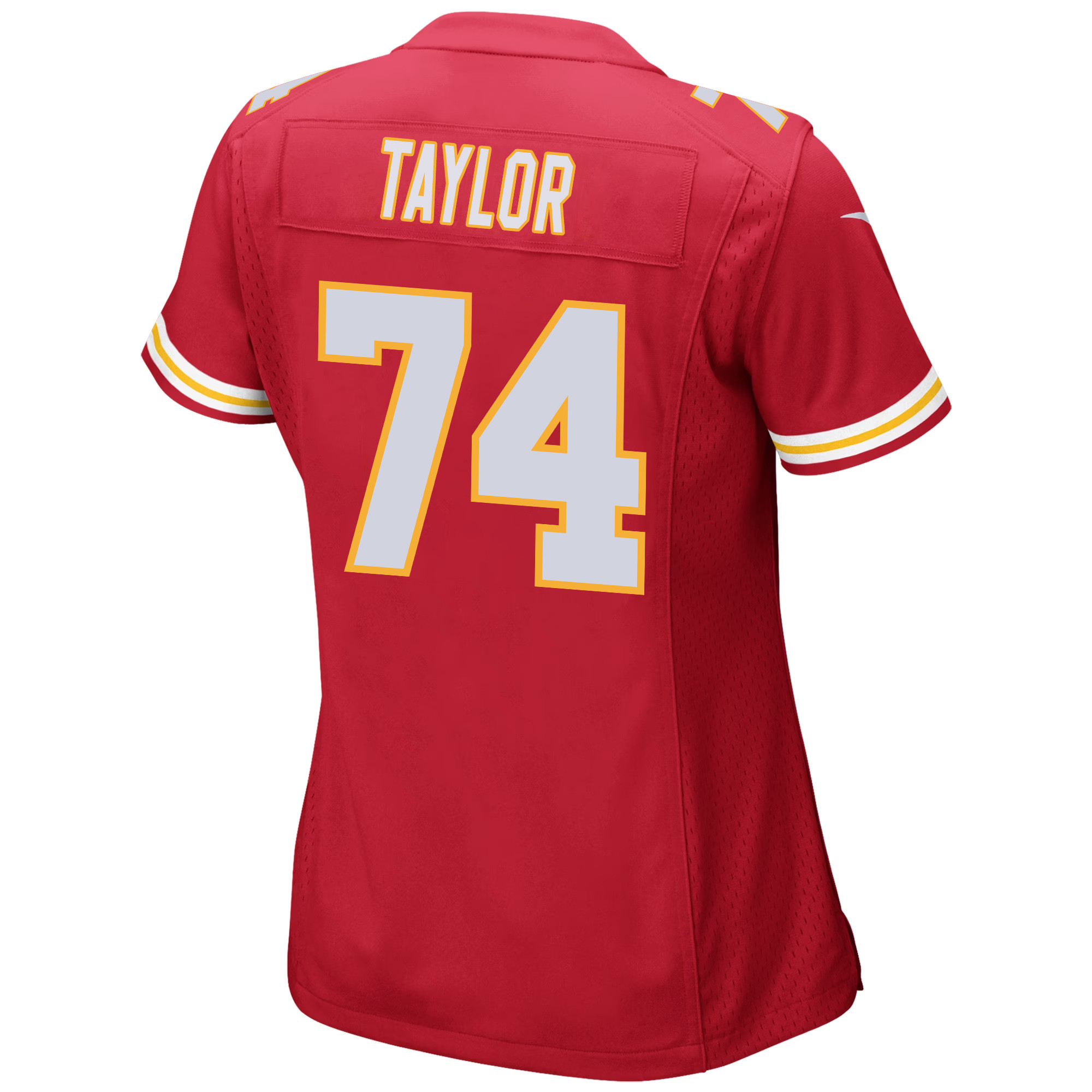 Jawaan Taylor 74 Kansas City Chiefs Super Bowl LVIII Champions 4 Stars Patch Game Women Jersey - Red