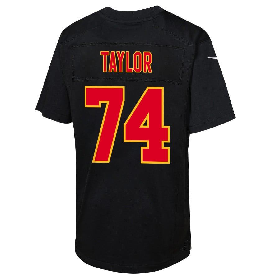 Jawaan Taylor 74 Kansas City Chiefs Super Bowl LVIII Champions 4X Fashion Game YOUTH Jersey - Carbon Black