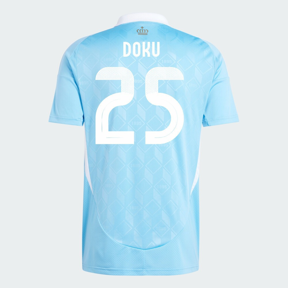 Jeremy Doku Belgium Euro 2024 Blue Away Jersey