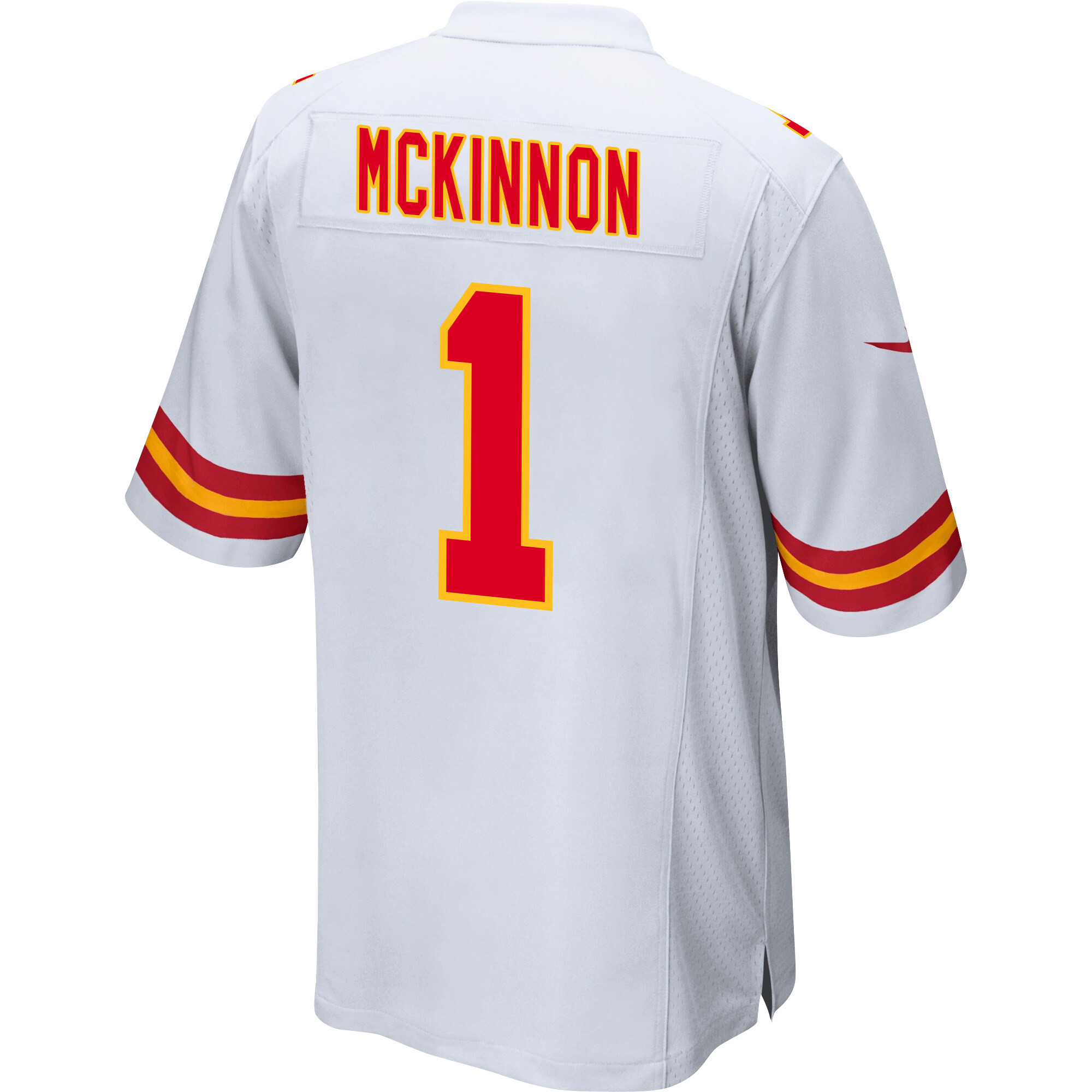 Jerick McKinnon 1 Kansas City Chiefs Super Bowl LVIII Champions 4X Game Men Jersey - White
