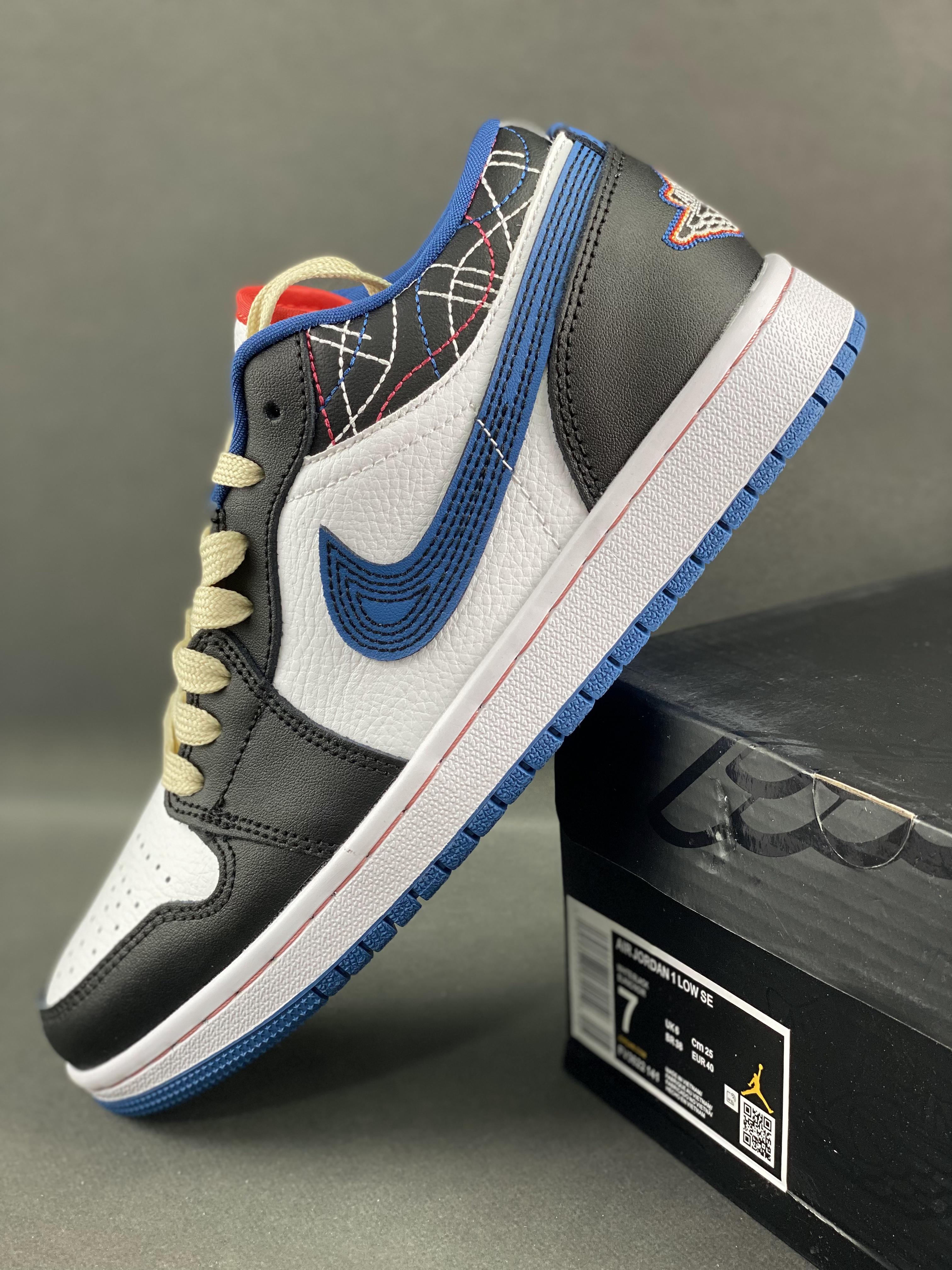 Jordan 1 Low Line Blue White Black New Basketball Shoes Item Number: FV3622-141 Size: 36-46 (with half size) 9