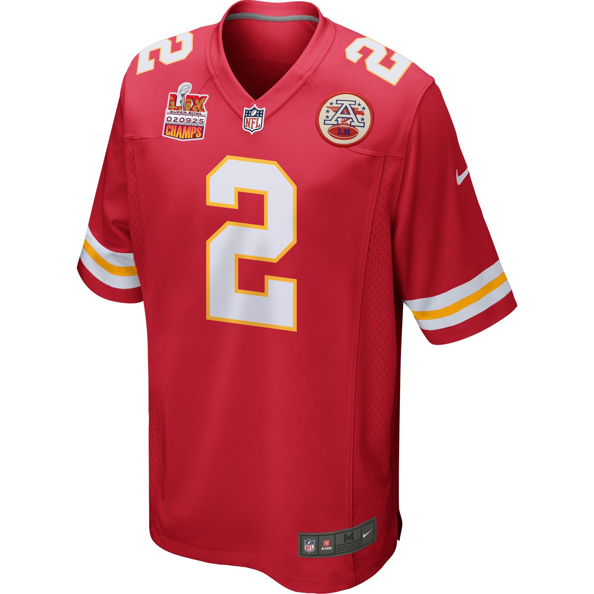 Joshua Williams 2 Kansas City Chiefs Super Bowl LIX Champions Patch Game Men Jersey - Red